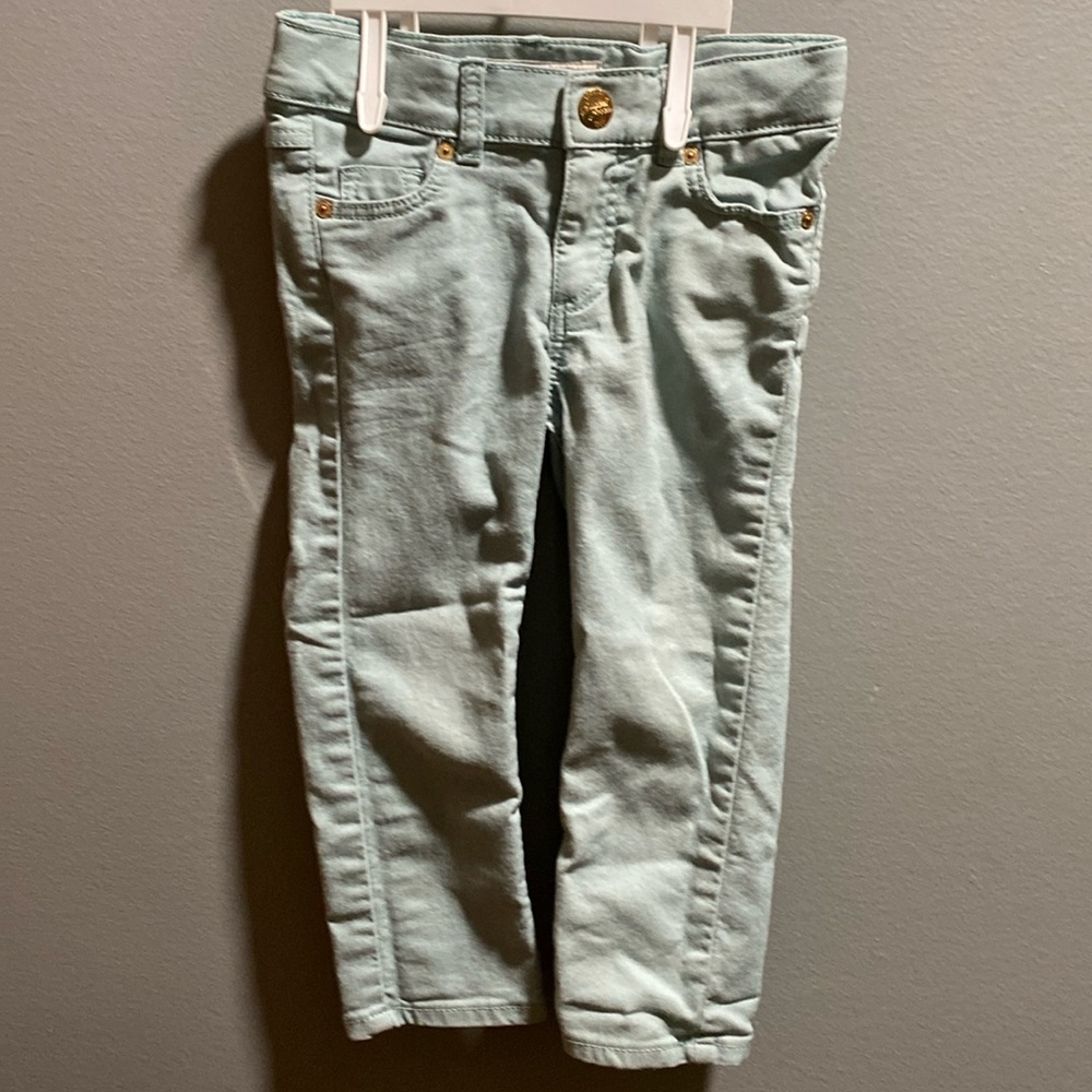 “WORN ONCE” GIRLS JEANS SIZE 1 1/2 to 2 YEAR OLD GIRL! IN GREAT CONDITION!